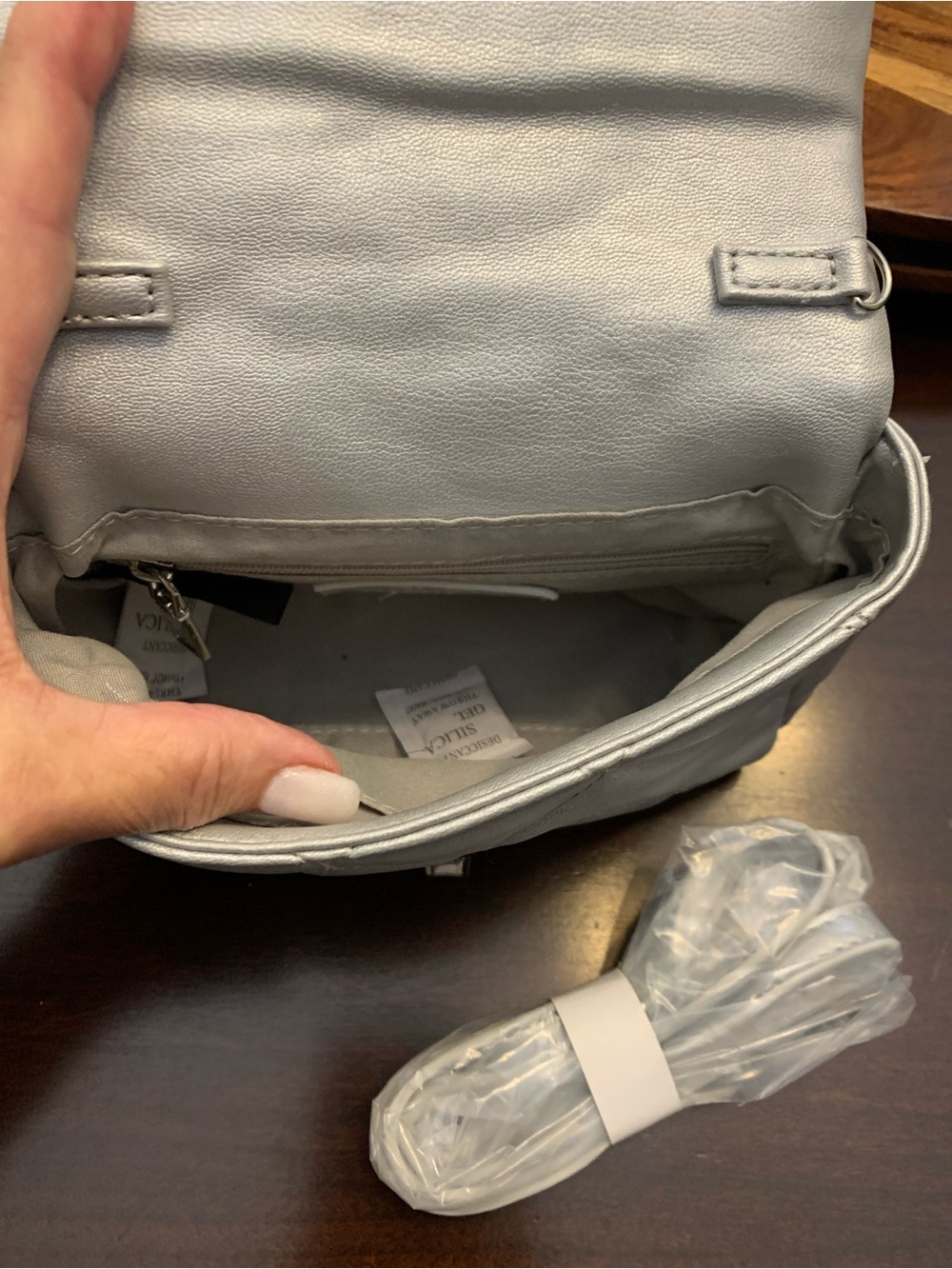 BADGLEY MISCHKA MINI Handbag and credit card wallet vegan leather NEW WITH TAGS - Picture 6 of 15
